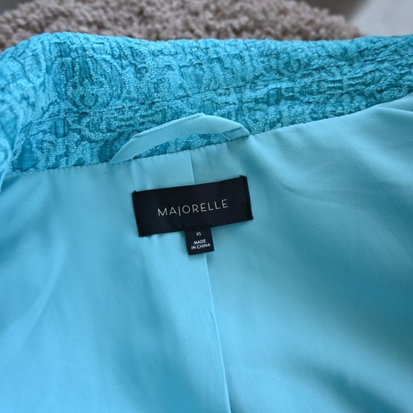 MAJORELLE Turquoise Cropped Blazer - Picture 9 of 11